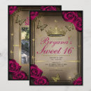 Recherche de fuchsia 16ans anniversaire invitations Princesse