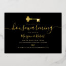 Search for black gold housewarming invitations Modern
