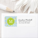 Search for blue and green wedding return address labels Flowers