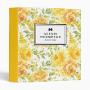 Search for yellow binders Floral pattern