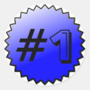 Recherche de numéro 1 autocollants Bleu