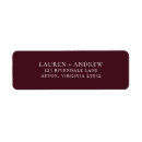 Search for burgandy return address labels Couple