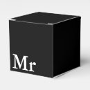 Search for bride and groom favour boxes Black and white