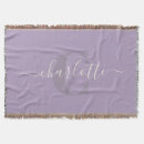 Search for purple blankets Script typography