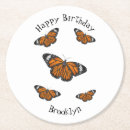 Recherche de papillon monarque dessous de verres Insecte