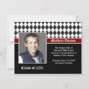 Search for red black white graduation invitations High school graduation