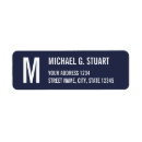 Search for masculine monogram return address labels Professional