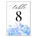 Search for floral table cards Dusty blue