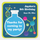 Search for science birthday stickers Party