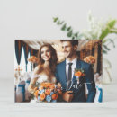 Search for burnt orange save the dates Navy blue