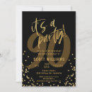 Search for gold 90th birthday invitations Black