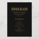 Search for art deco wedding programs Black and gold