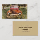 Recherche de voiture rouge classique cartes visite Vintage