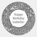 Search for faux silver glitter stickers Grey