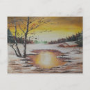Search for winter painting postcards Trees