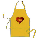Search for i love art aprons Heart