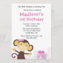 Search for girl monkey birthday invitations Our little monkey
