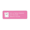 Search for cartoon bear return address labels Pink