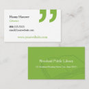 Search for librarian business cards Book