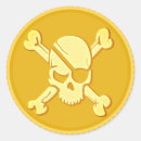 Search for gold skull stickers Pirate