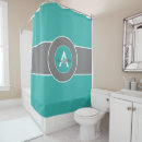 Search for turquoise gray shower curtains White