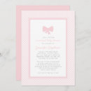 Search for pink gingham baby shower invitations Bow