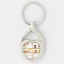 Search for twisted heart keychains Blue
