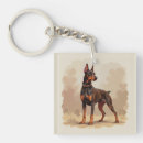 Search for rust keychains Doberman pinscher