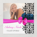 Search for hot pink graduation invitations Floral