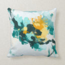 Recherche de turquoise et jaune coussins Abstrait
