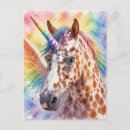 Recherche de cheval fantastique cartes postales Coloré