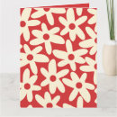 Search for red floral pattern cards Retro