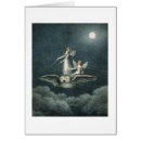Recherche de fée de hibou vœux cartes Lune