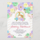 Recherche de unicorn 1ans anniversaire invitations Aquarelle