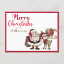 Recherche de père noël traîneau cartes postales Rudolph