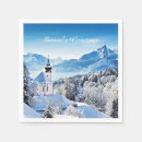 Search for christmas scene napkins Mountains