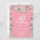 Search for spring 5x7 birthday invitations Pink