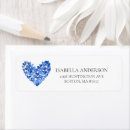 Search for blue hearts return address labels Simple