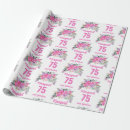 Search for 75th birthday wrapping paper Pink