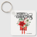 Search for poinsettia keychains Xmas