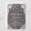 Search for country chic bridal shower invitations Lace