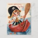 Recherche de pirates vœux cartes Vintage