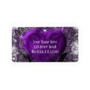 Search for silver heart return address labels Birthday