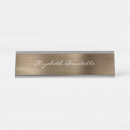 Search for metallic gold name plates Modern