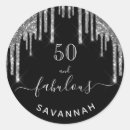 Search for black and silver birthday stickers Glitter