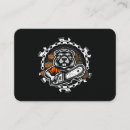 Search for chainsaw business cards Lumberjack