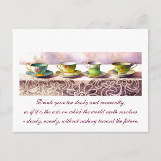 0001 Ligne de Teacups Thich Nat Hahn Carte postale
