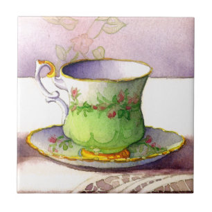 0001 Teacup on Lace Tile