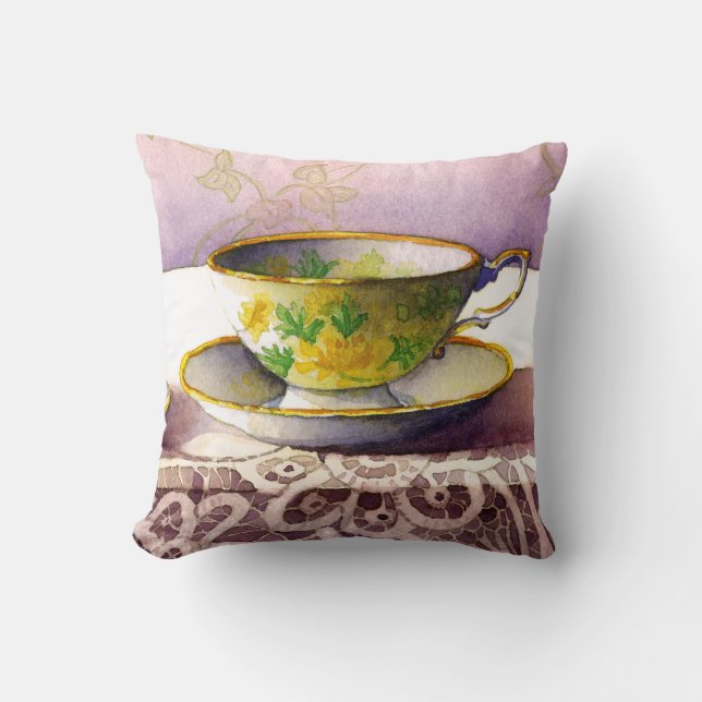 0001 Teacup on Lace Trow Coussin (Recto)