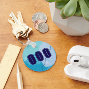 000 Angel Numbers Blue Spiritual High Vibes Keychain